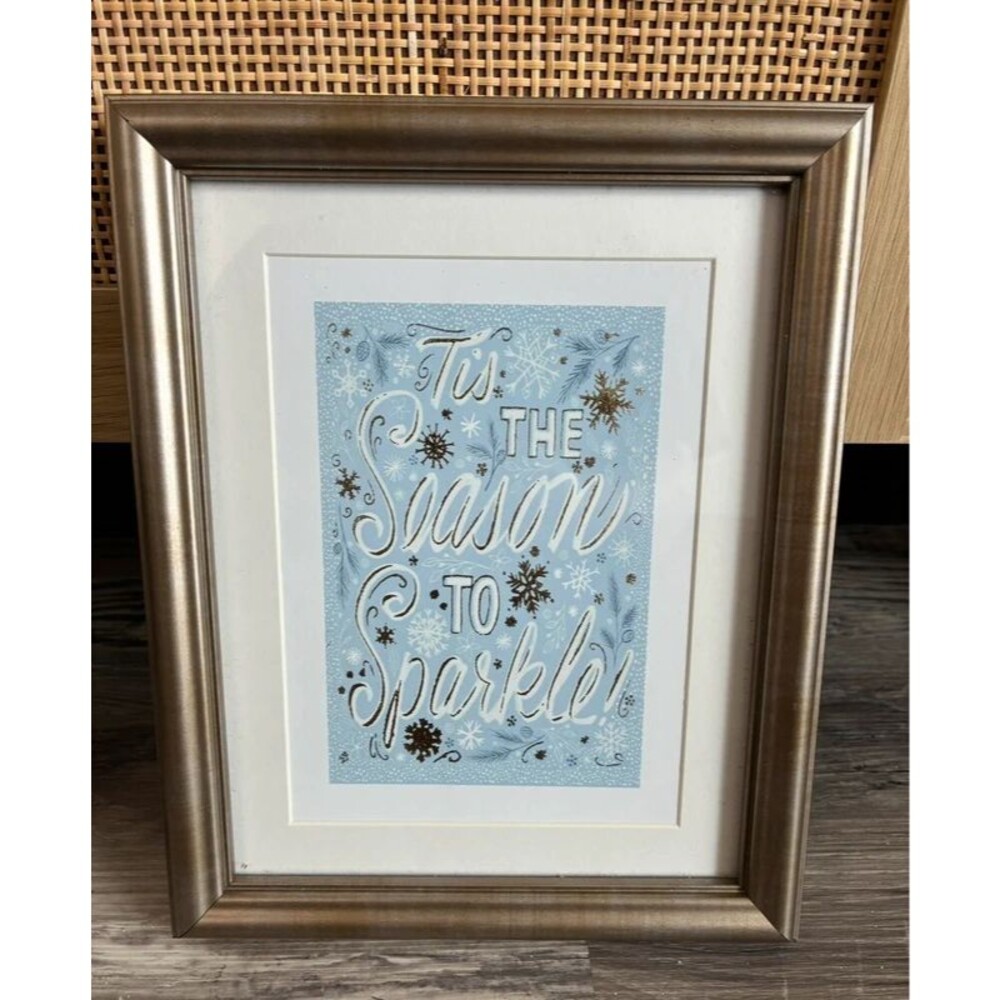 Ashland Frosted Fairytale Tis the Season to Sparkle Framed Christmas Wall Decor